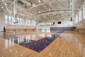 Construction for the 32,000-square-foot Watkins Field House at Cushing Academy in Ashburnham, Mass., began in March 2015 and was completed by April 2016.